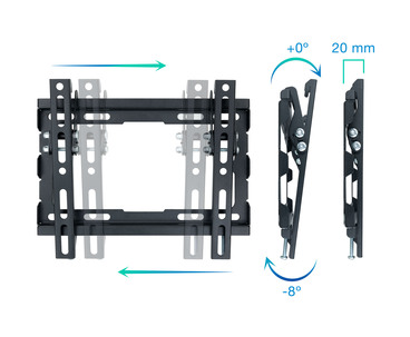 SOPORTE PARED-TV 23"-43" INCLINABLE LP1044T-B TOOQ