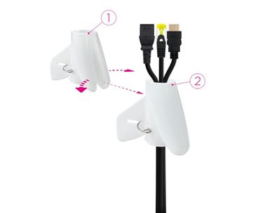 ORGANIZADOR CABLES FLEXIBLE 25MM 3 M BLANCO NANOCABLE