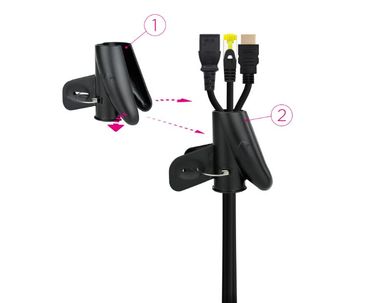 ORGANIZADOR CABLES FLEXIBLE 25MM 3 M NEGRO NANOCABLE