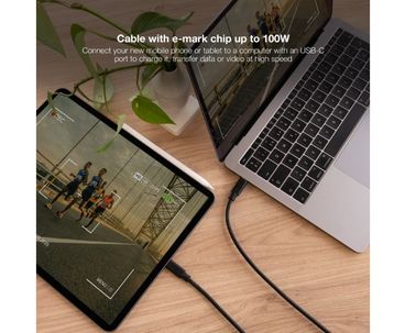 CABLE USB 3.1 GEN2 10Gbps 5A 4K/60Hz, USB-C/M USB-C/M 2 M NEGRO NANOCABLE