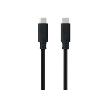 CABLE USB 3.1 GEN2 10Gbps 5A 4K/60Hz, USB-C/M USB-C/M 2 M NEGRO NANOCABLE