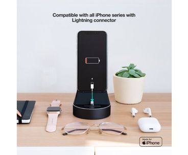 BASE DE CARGA PARA APPLE WATCH/ IPHONE NEGRO TOOQ