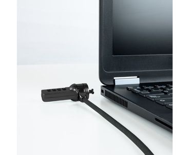 CABLE LOCK DE SEGURIDAD CON COMBINACION PARA PORTATILES 1.5M GRIS TOOQ