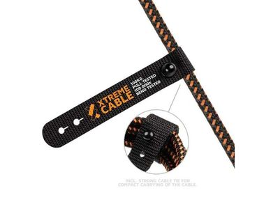CABLE USB-A A LIGHTNING 1.5M NEGRO/NARANJA XTORM