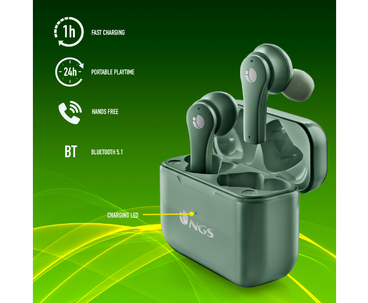 AURICULAR BLUETOOTH ARTICA BLOOM VERDE NGS