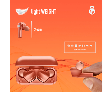 AURICULAR BLUETOOTH ARTICA BLOOM CORAL NGS