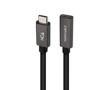 CABLE USB-C 3.2 GEN2x2 20Gbps 3A 4K USB-C/M USB-C/H 1 M NEGRO NANOCABLE