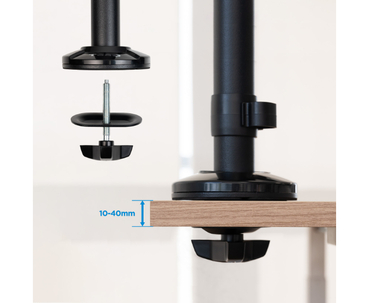 SOPORTE MESA 3 BRAZOS TPV/IMPRESORA/PANTALLA/TERMINAL/LECTOR NEGRO TOOQ