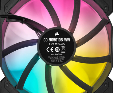 VENTILADOR AUXILIAR SP120 RGB ELITE 120MM BLACK SINGLE PACK CORSAIR