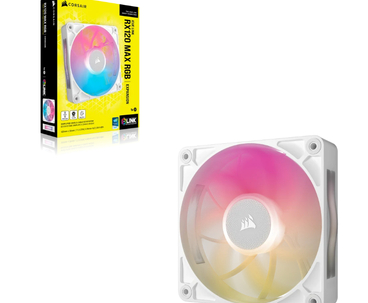 VENTILADOR AUXILIAR RX120 ICUE LINK MAX RGB 120MM WHITE SINGLE PACK CORSAIR