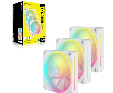 VENTILADOR AUXILIAR LX120 ICUE LINK RGB 120MM WHITE TRIPLE PACK CORSAIR