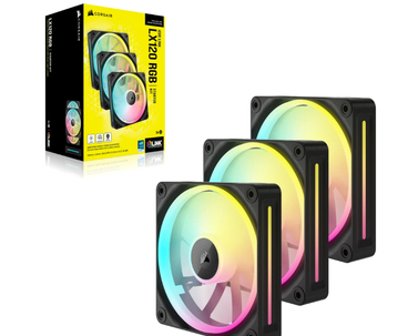 VENTILADOR AUXILIAR LX120 ICUE LINK RGB 120MM BLACK TRIPLE PACK CORSAIR