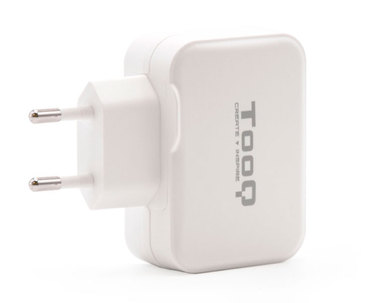 CARGADOR DOBLE PUERTO USB-C USB A 27W BLANCO TOOQ