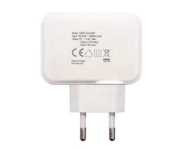 CARGADOR DOBLE PUERTO USB-C USB A 27W BLANCO TOOQ