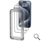 PACK 2 PROTECTORES PANTALLA CRISTAL TEM. IPHONE 15 PRO + HERR. ANTIPOLVO VENTION