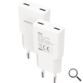 CARGADOR PARED 2XUSB-C PD 20W BLANCO NANOCABLE